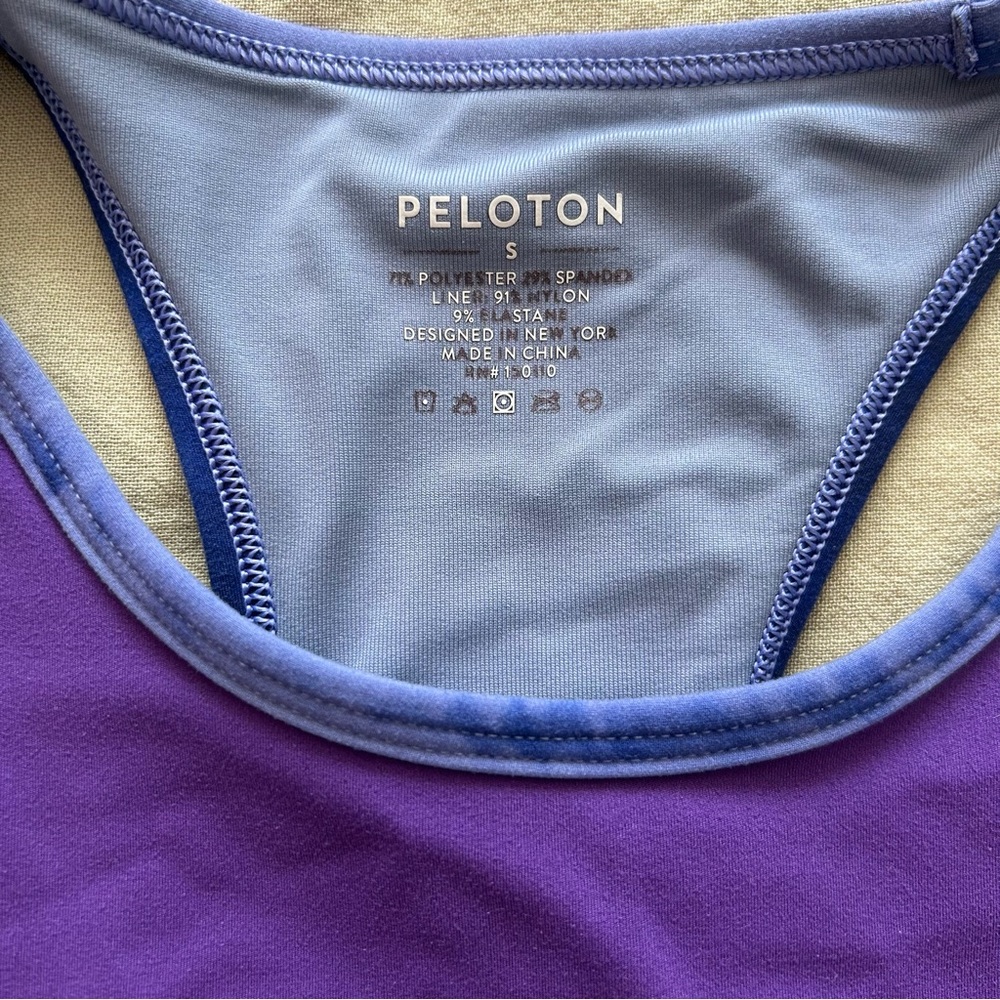 Peloton “Sundays with Love” Blue and Purple Sports Bra - Picture 5 of 5